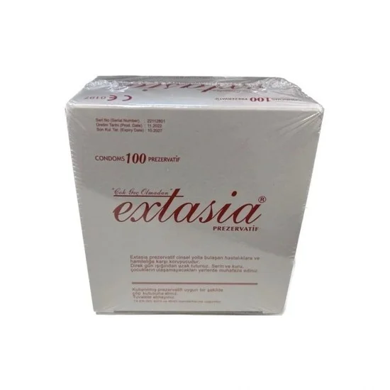 TurkAttar Safe Sex Essentials Extasia Condoms 100 Piece Pack For non-latex-condoms-safe-desensitizing-custom-condom-maker